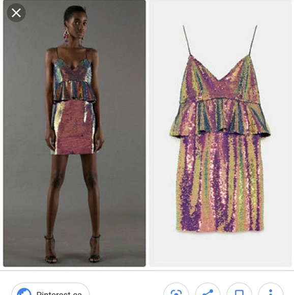 zara ruffled mini dress